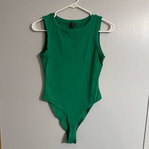 SHEIN Emerald Green Sleeveless Bodysuit Size Small